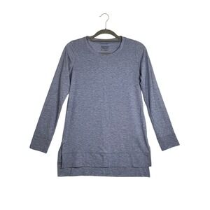 Patagonia Women XS Blue Heathered Long Sleeve Tunic Top High Low Hem 42115 FA22